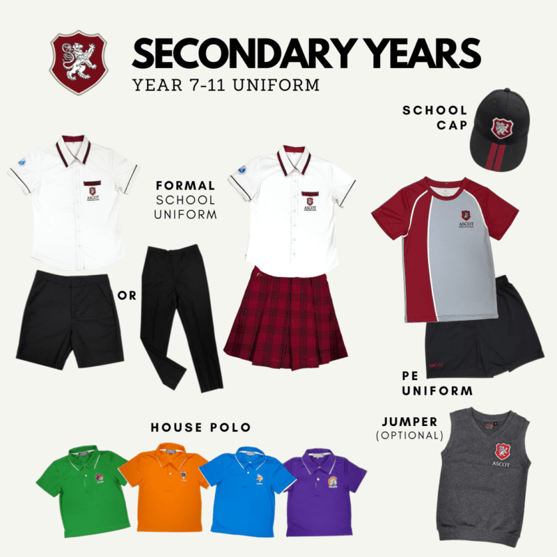 Ascot Secondary Years Uniform