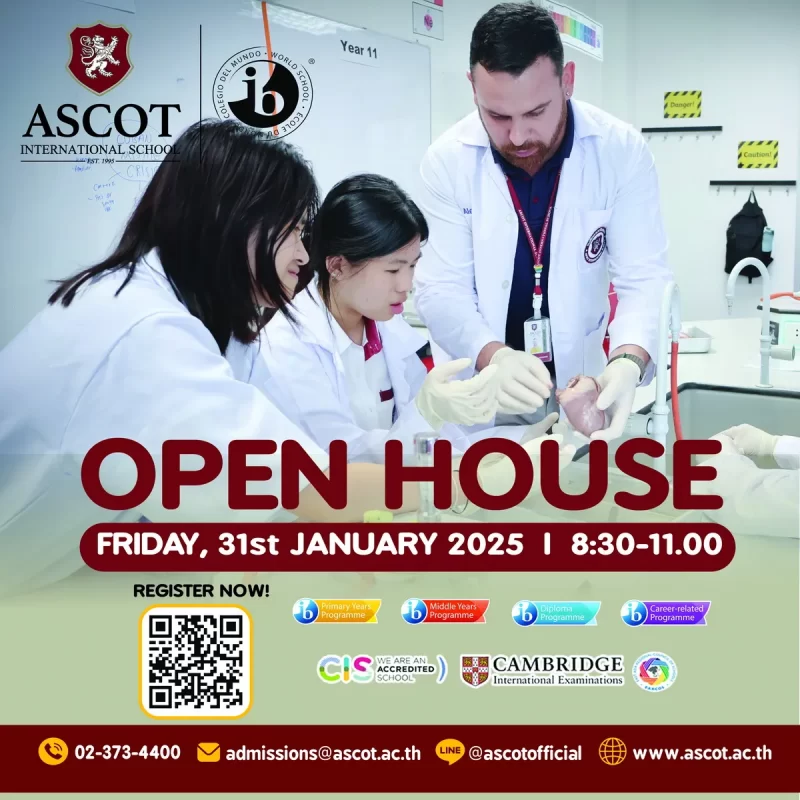 Join the Open House 2025 Ascot International School on January 31 2025