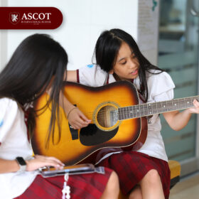Ascot student playing music
