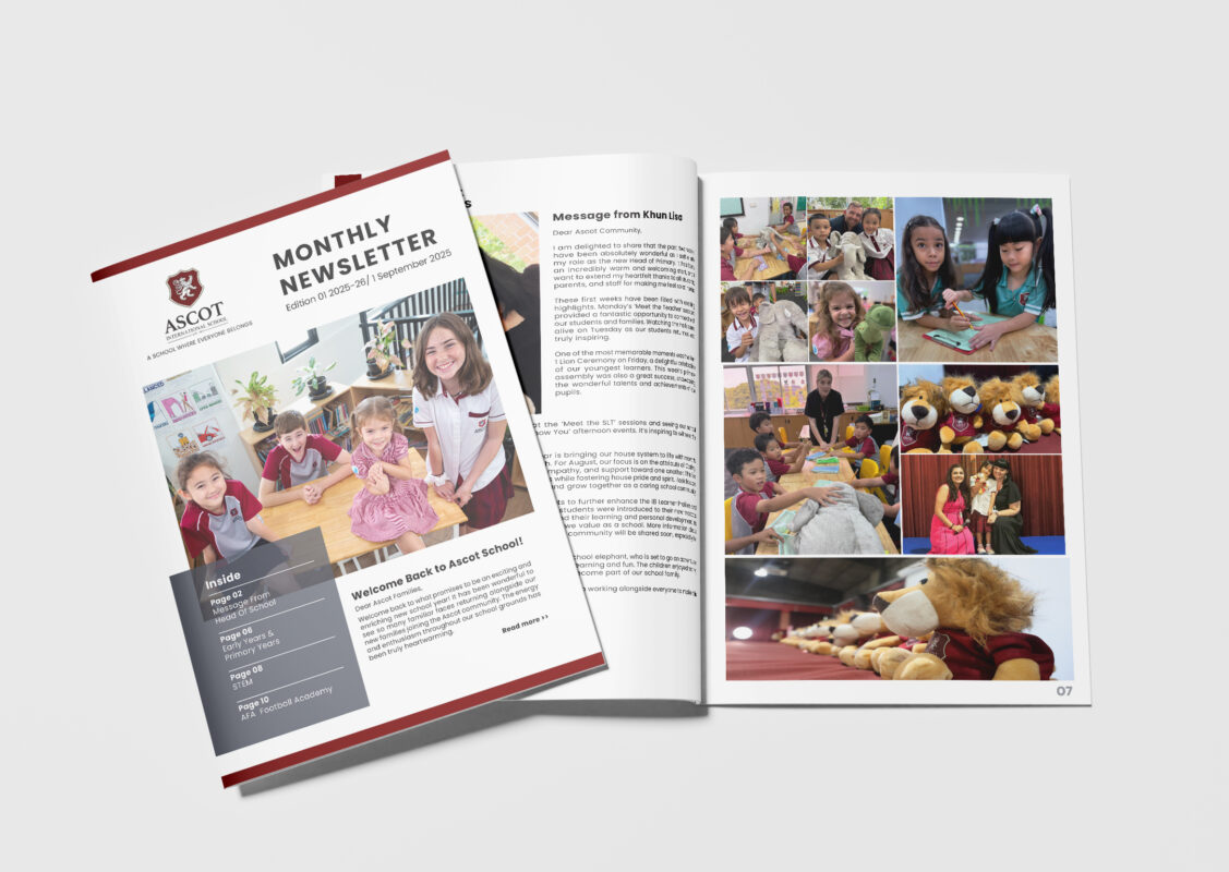 Monthly Newsletter at Ascot international school