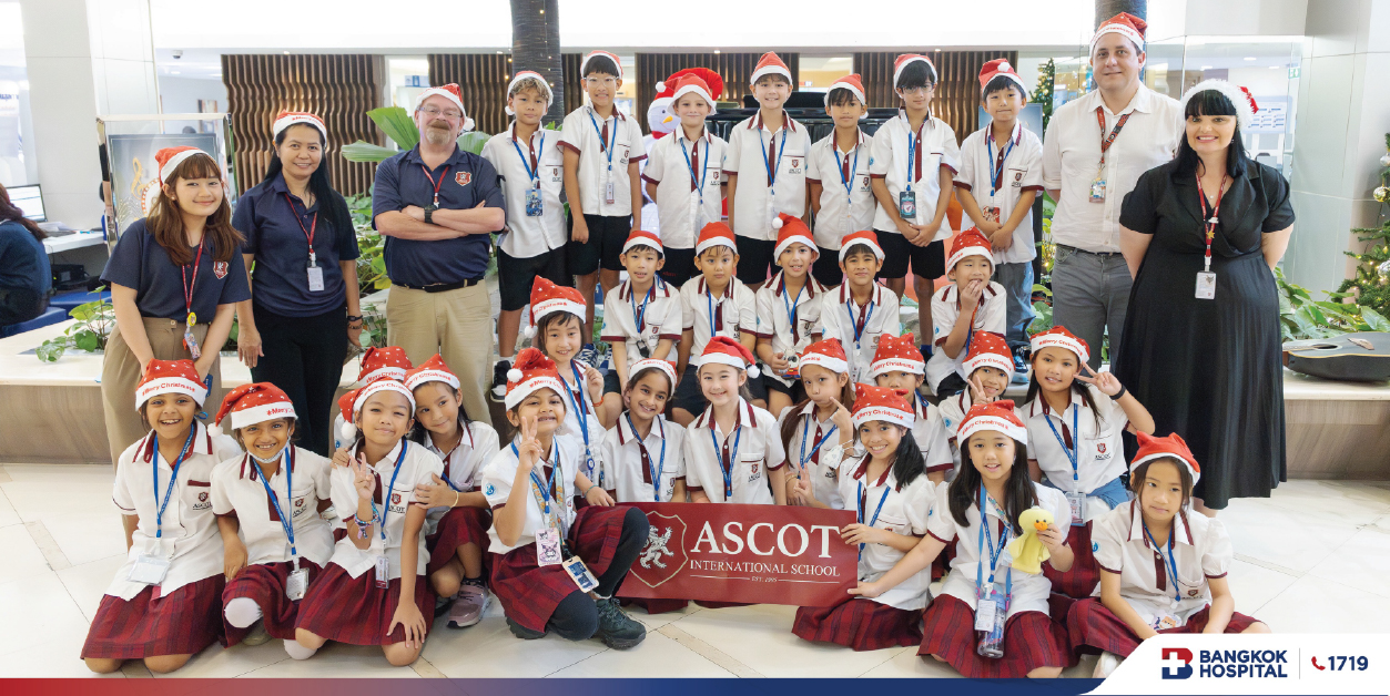 Year 4 students share Christmas joy with a carol performance at Bangkok Hospital