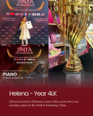 Helena – Year 4LK Platinum Award at JINYA International 2026