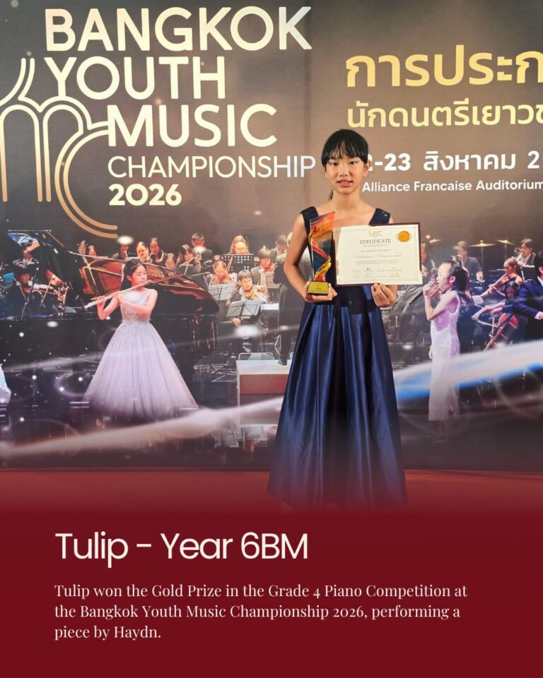 Tulip – Year 6BM Wins Gold Prize at Bangkok Youth Music Championship 2026